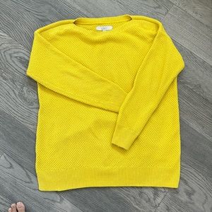 Yellow knit sweater